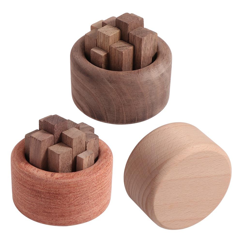 Eco-Friendly Wood Art Fireless Aromatherapy Round Wooden Aromatherapy  Home Decoration