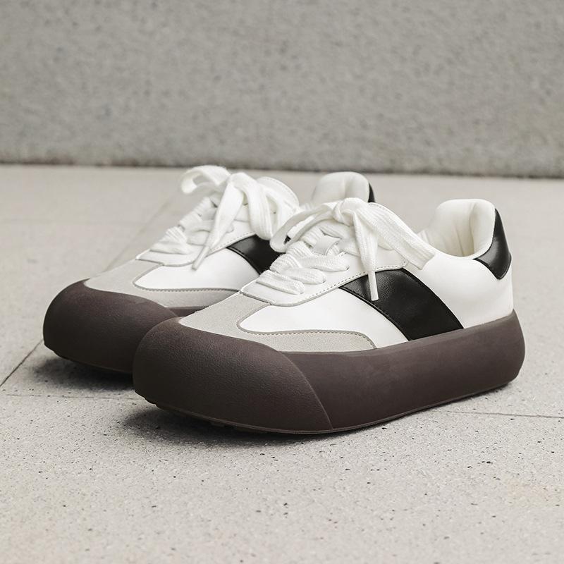 Ugly cute fluffy shoes original autumn new student platform casual retro moral training board shoes