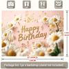 1pc Floral Birthday Backdrop - Party Supplies