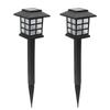 2Set LED Solar Lawn Light Waterproof Small House Shaped Stake Light Walkway Light White Light