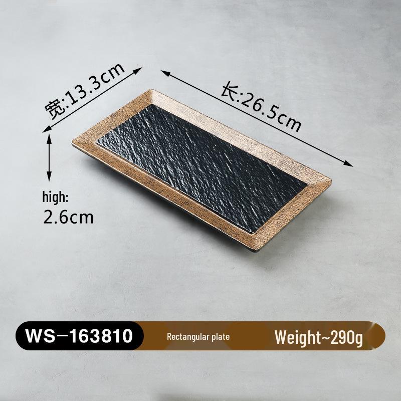 Melamine Imitation Porcelain Hot Pot & BBQ Plate with Handle