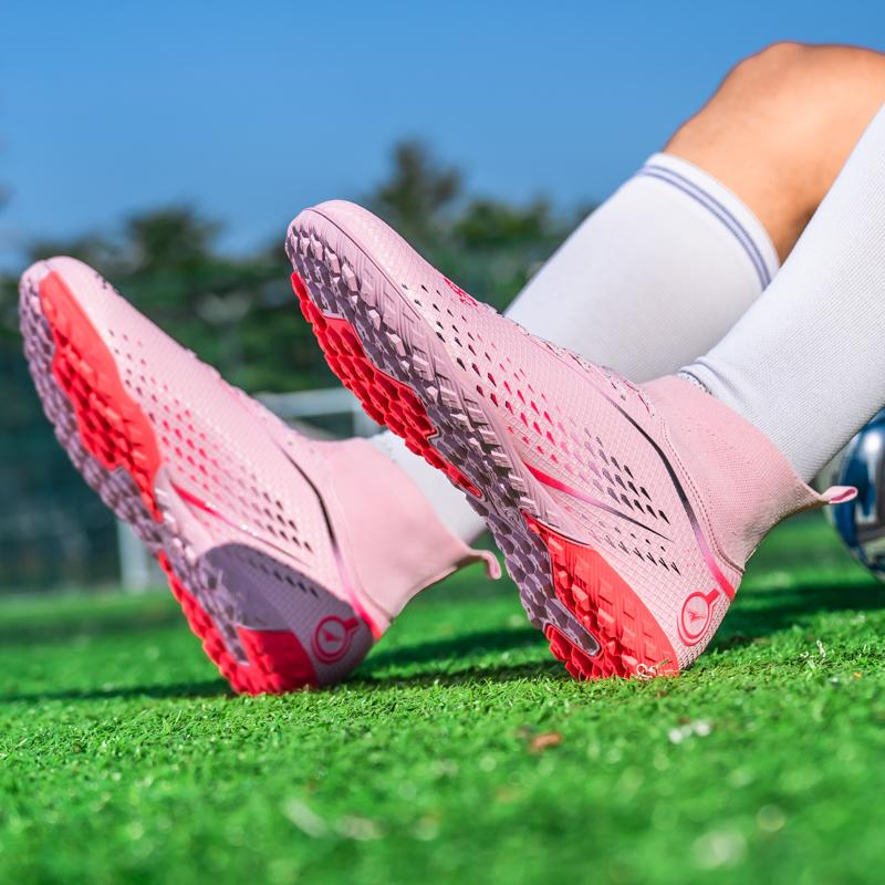 33-46 Men's/Women's Football Boots Rubber Soft Sole Short Nails Artificial Turf Youth Kids Football Shoes