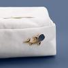 2 Pcs Vintage Whale Dolphin Badge Animal Fish Shaped Metal Badge Whale Dolphin Brooch  Female