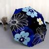 1pc Blue Flowers Automatic Open/Close Umbrella, Portable Folding umbrella for Everyday Use yy250826025