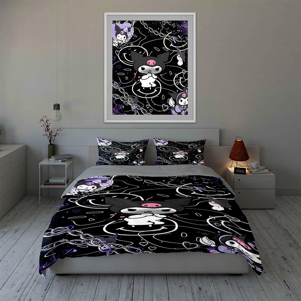 Cute Gothic Characters Bedding Duvet Cover Sets Duvet Covers Pillowcases Gifts (1 * Duvet Cover 2 * Pillowcases, Without Duvet Insert)