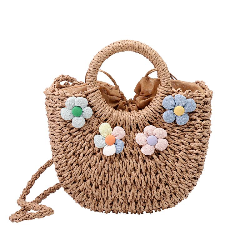 

Соломенная женская сумка ручной работы из плетеной соломы, большой емкости, через плечо, пляжная сумка