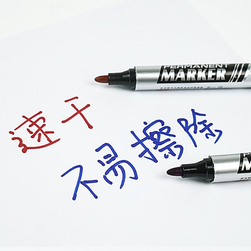 12Pcs Heavy Duty Oil Based Markers Water Resistant Permanent Marker 0.7mm Tip For Industrial Packaging Disc Labeling