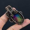 Rainbow Solar Quartz 999 Copper Wire Wrapped Pendant, Handmade Gemstone Pendant Jewelry, Gifts For Wife Brand New Pendant