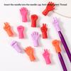 6Pcs Knitting Needle Point Protectors Hand Shape Knitting Needle Stoppers Slip Resistant Crochet Hook Tip Covers