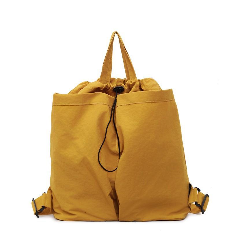 High-end Nylon Drawstring Canvas Bag Women s New Large-capacity Casual Backpack College Students