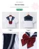 Navy Sailor Collar JK School Uniform - White, Two-Line Suit & Pleated Skirt