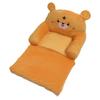 Kids Folding Sofa Plush Fabric Sponge Cartoon Pattern Toddler   Open Couch for Rest Rding