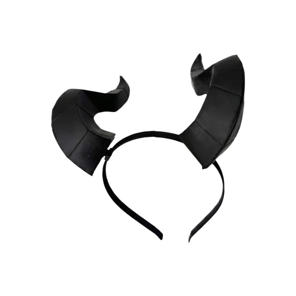 Gothic Ox Horn Headband Dark Style Halloween Headband Cow Horn Hair Hoop Stage Performance