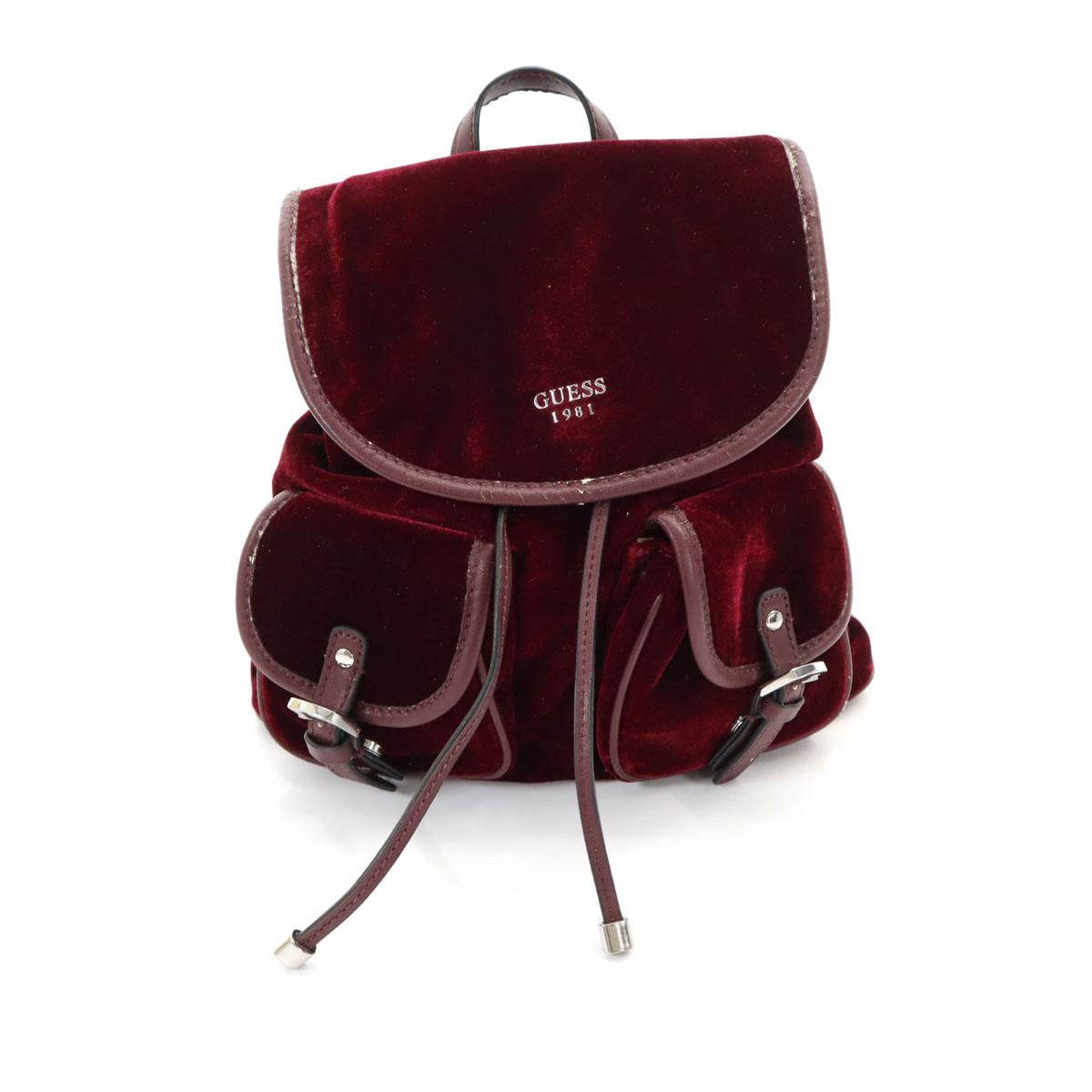 

Guess mini Backpack Bordeaux series Velor-like Women Used