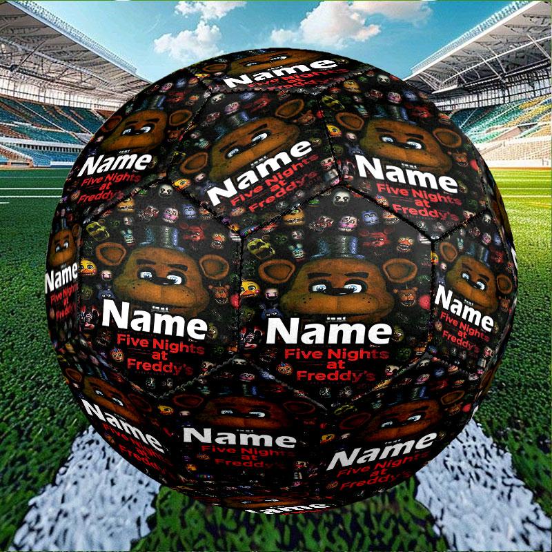 Custom Name Personalized Five Nights At Freddy's Print Size 5 Soccer Ball Training & Match Football, for Team, Kicking, Gift for Football Enthusiasts