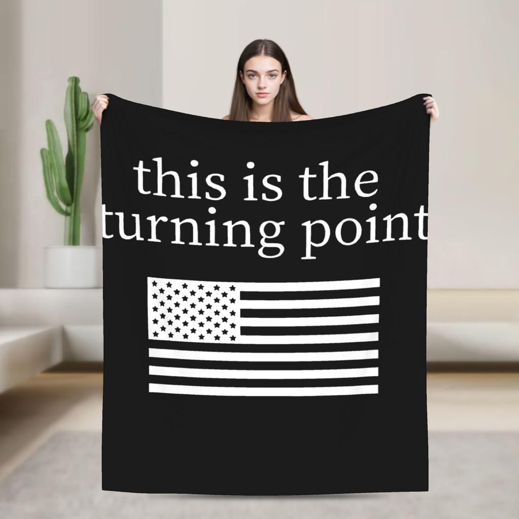 Warme weiche Decken Camping Charlie Kirk Freiheit RIP Überwurfdecke Flanell-Bettüberwurf für draußen Grafische Sofa-Bettdecke