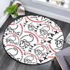 Amsterdamsche Football Club Ajax Round Area Rug,Carpet Rug for Living Room Bedroom Sofa Playroom Decor,Non-slip Floor Mat