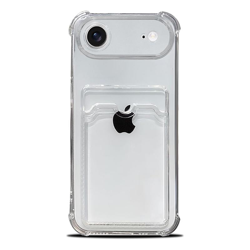 Custodia Portafoglio Trasparente Antiurto per iPhone 17 Air Pro Max Cover 3D Airbag Ultra Sottile Silicone Morbido per iPhone 17ProMax