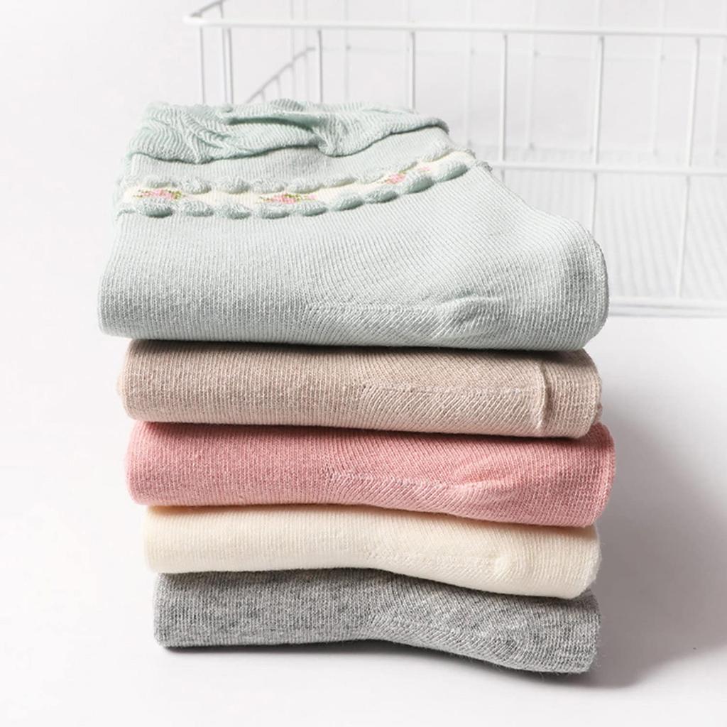 DAMILY Socks for Spring and Stylish Floral Print Cotton Crew Cute and Loose Warm and Sports and Ankle Sizes Perfect for Day Gift Women's Summer,