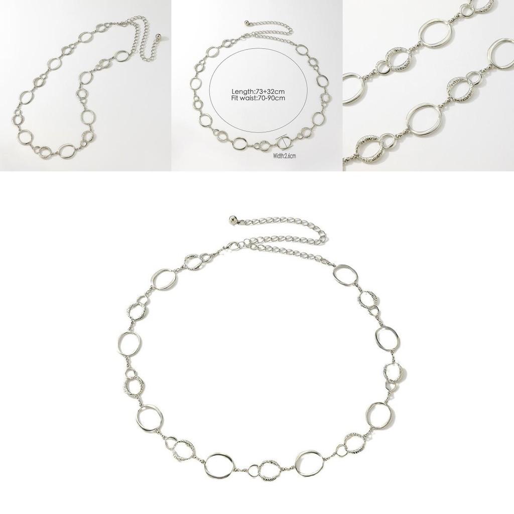 Geometric Alloy Waist Chain For Women With Adjustable Lobster Clasp Summer Accessory