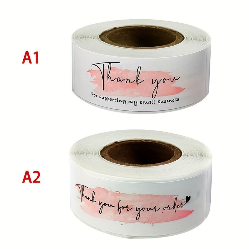 120 Adet Pembe "Siparişiniz İçin Teşekkür Ederiz"" İşletmenizi Desteklediğiniz İçin Etiketi İşletmenizi Desteklediğiniz İçin Paket Mühürleme Etiketleri"