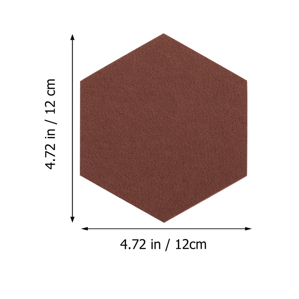 12Pcs Felt Hexagon Wall Memo Board Self-Adhesive Decorative Bulletin Board for Office Home Classroom Notes Display