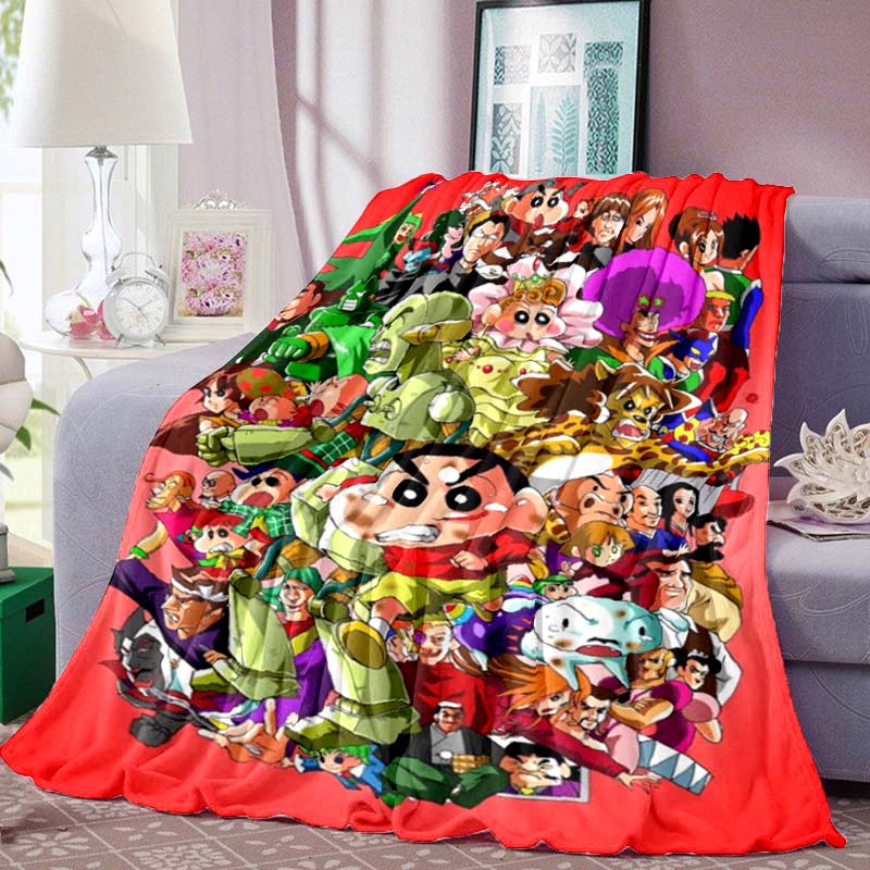 This Crayon Shin-chan Cartoon Blanket Is Made of Warm and Comfortable Flannel and Is Suitable for Bedrooms, Sofas, Beds, Chairs,