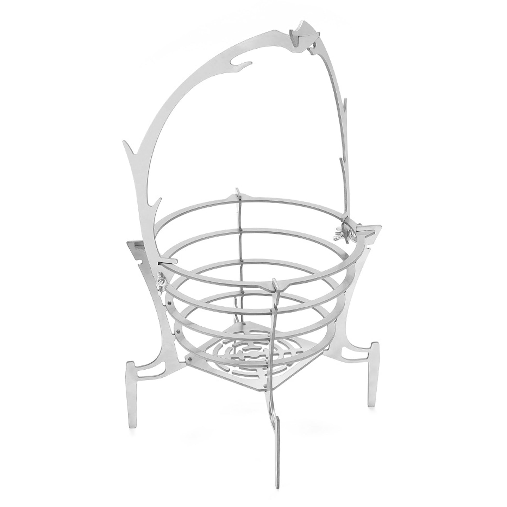 

Lezalic Compact Fire Perfect for Solo Lightweight Stainless Includes Storage Perfect for Outdoor and Outdoor Activities Antler-Shaped Pit, Camping,