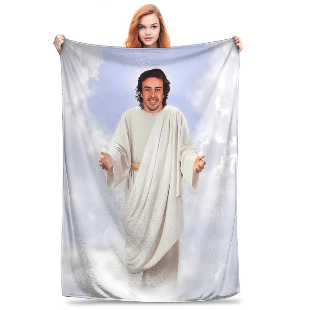 Manta Cálida Acogedora Esponjosa de Fernando Alonso Jesucristo Mantas de Sofá 50x60 Pulgadas Múltiples Tamaños Colcha Delgada de Felpa