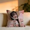 Jang Wonyoung Cushion Cover Cozy Velvet Throw PillowSoft Warm Cushion For Sofa  Bed