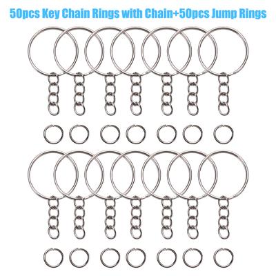 Creative Diy Keychain Aperture Four Section Chain Open Ring Keyring Set