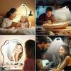 Reading Desk Lamp Bed Dimmable, 3 Modes & 10 Dimming Levels USB Clamp Lamps 360° Flexible Book Clip