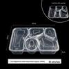 Transparent Plastic 5-Compartment Disposable Meal Prep Containers