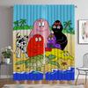 Les Barbapapa Home Interior Curtains 2 Pieces Tulle for Bedroom Halloween Decoration Modern Living Room Curtains Shades Curtain