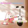 Fun LED Light-Up Pogo Ball | Balance & Coordination Toy for Youngsters & Adults Up To 200lb, Pink/Black Plastic Bounce Board with Colorful Lights