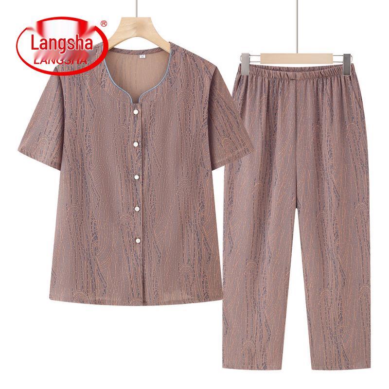 LangSha Women s Summer Casual Two-Piece Set 5XL