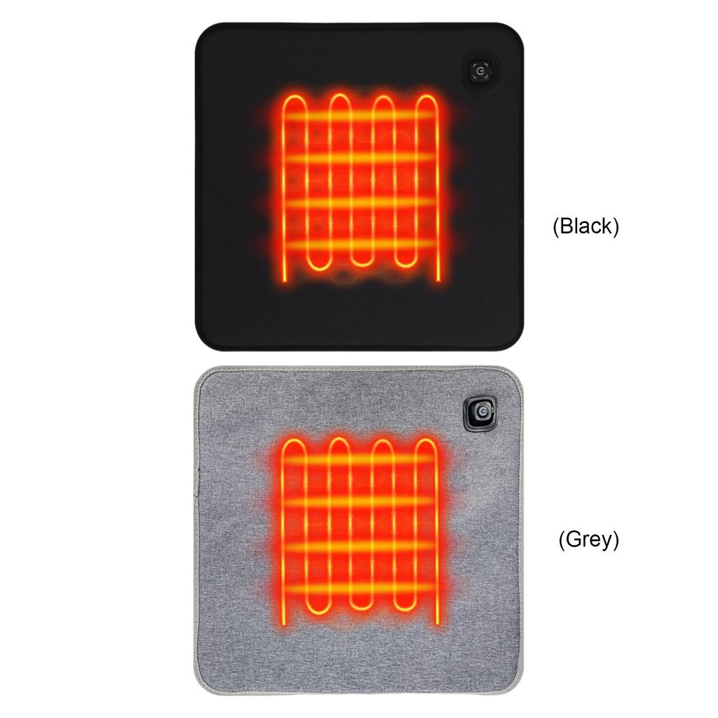 5V USB Heated Seat Cushion 3-Level Temperature Foldable Heating Cushion Power Bank Not Included for Stadiums Bleacher Camping