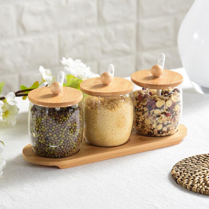 Qianxing European Style Glass Spice and Storage Jar Set