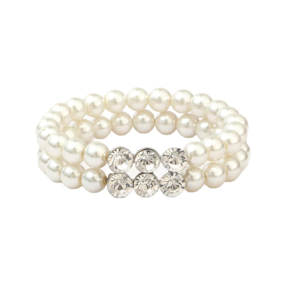 Trending European & American Pearl Jewelry Set: Necklace, Earrings, and Bracelet for Weddings & Evenings