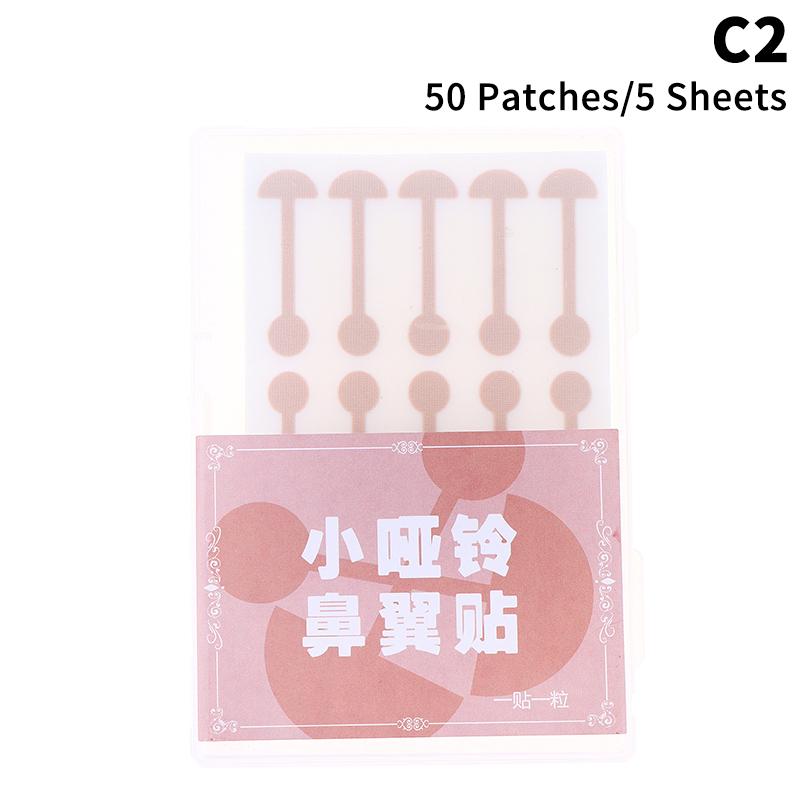20-100Pcs Dumbbell Nose Tip Patch Elastic Skin Color Disposable Contouring Corrective Nose Strips Thin Nasal Beauty Nose Sticker