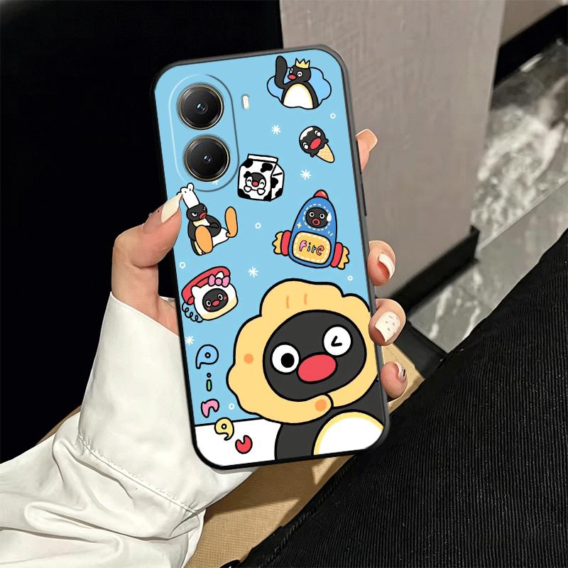 Cartoon P-Pingu Penguin Soft Phone Case for Xiaomi Poco X5 X6 X7 X8 Pro Max X3 F7 F8 Ultra M8 M7 M6 M5 Redmi 15 15C 14C 13C 12C