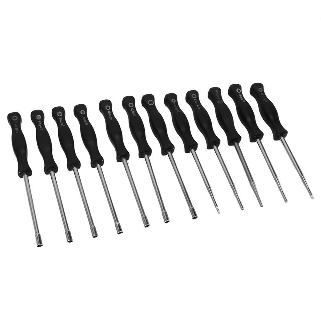 Vergaser Einstellset mit 12 Schraubendrehern 1 Drahtbürste Komfortgriff Vergaser Reparatur