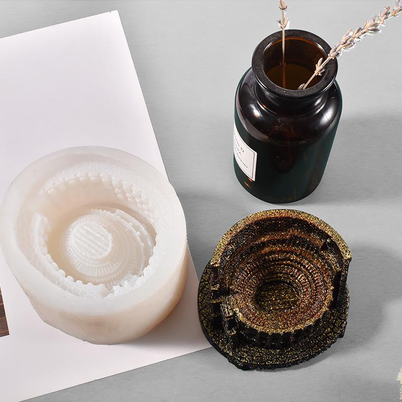 Famous Building Casting Die Detailed Multifunctional Soft Silicone Stencil For Chocolate Soap Candle Wax DIY Craft