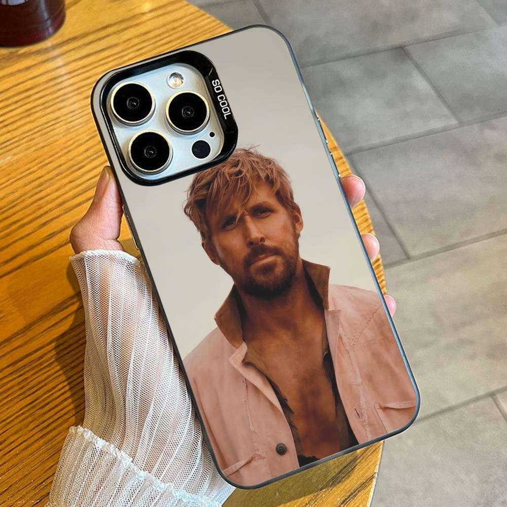 Actor R-RyanES G-GoslingS KEN Phone Case For iPhone 16 17 15 14 12 13 Pro Max Black Candy Matte Shockproof Cover iPhone17promax