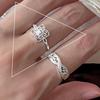 925 Sterling Silve Moonstone Irregular Ring for Women Party Gift Adjustabler Personality Korean Dropshipping