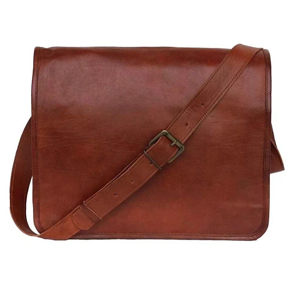 Nová Vintage Kožená Pánská Ručně Šitá Taška Přes Rameno na Laptop Messenger