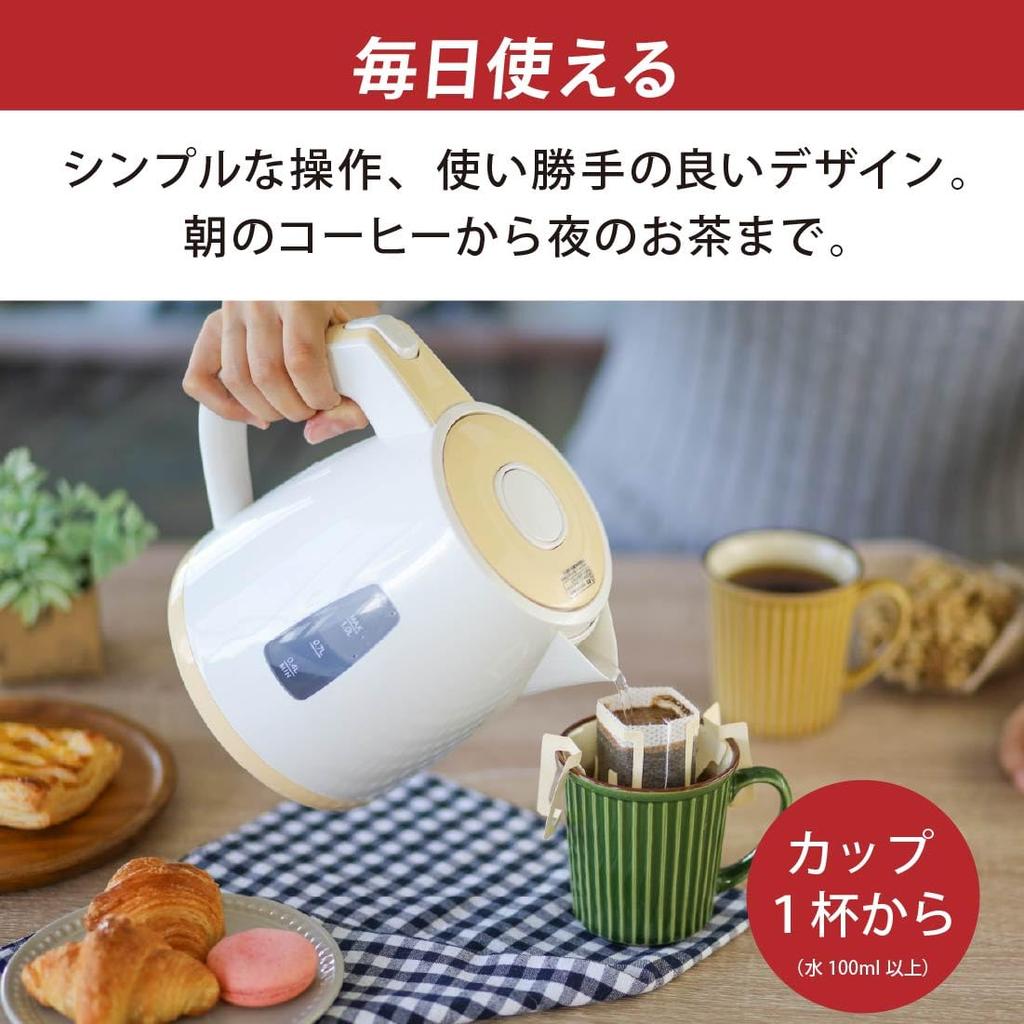 Electric Kettle, Beige, COK-WS90A-U, 08-1206