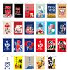 Japanese Theme Hanging Flags for Sushi Shop or Home Decors Wealth Lucky Cats Pattern Restaurant Wine House Banenrs
