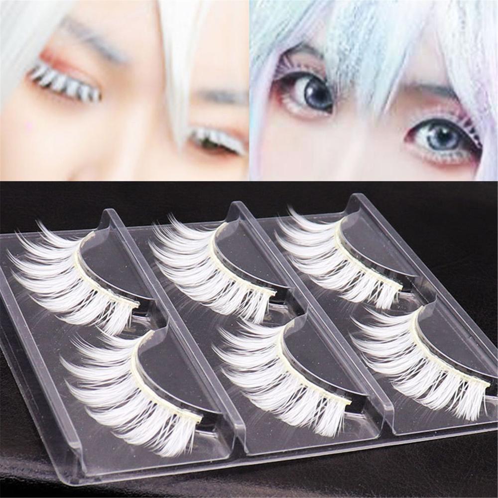 Cosplay Wispy Natural for Halloween Cosplay False Eyelashes White Lashes False Lashes Fluffy