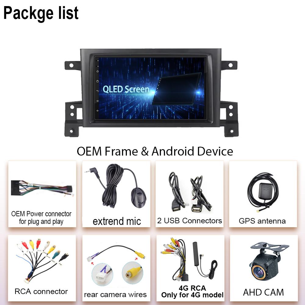 Car Radio Android 14 For Suzuki Grand Vitara 3 2005-2010 2011-2015 Car Radio Multimedia Player GPS Carplay Androidauto WIFI 2din